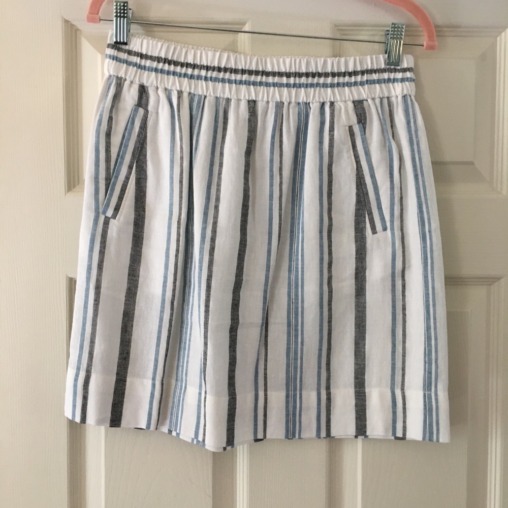 5/$25 - LOFT - Linen Blend Stripe Skirt - Size PS (Petite Small)